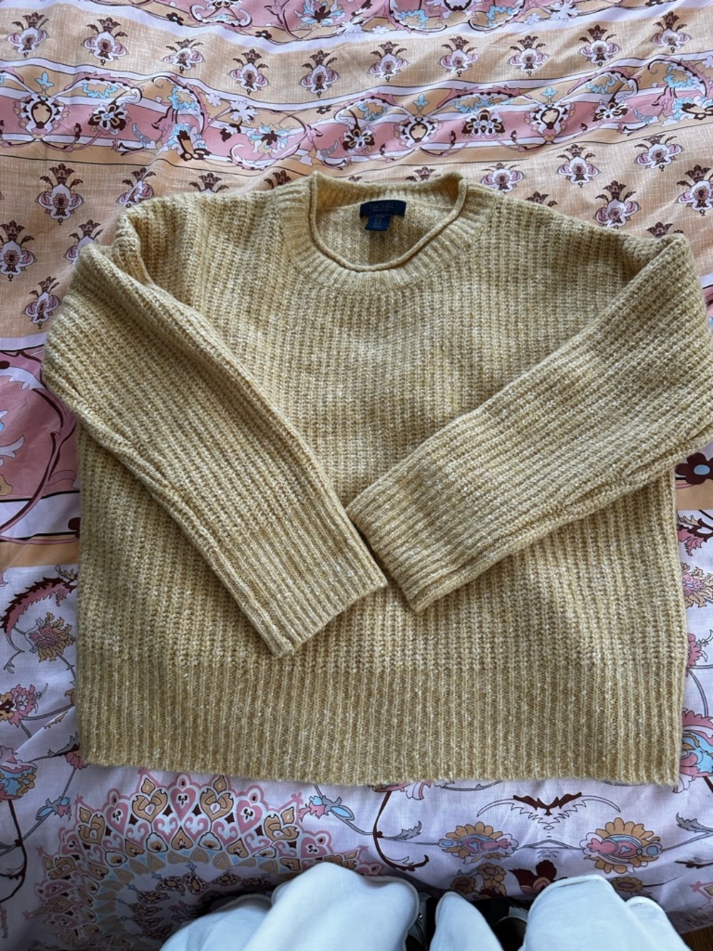 Crewneck Sweater in Mustard Yellow